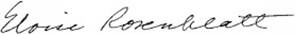 signature of Eloise Rosenblatt