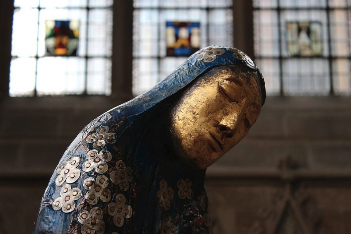 Statue in the church of Saint Mary in Canterbury, Kent